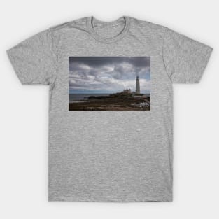 St Mary's Island under a stormy sky T-Shirt